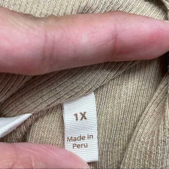 Soft Surroundings Top 1X Jacqueline Tunic Tan - Picture 6 of 7